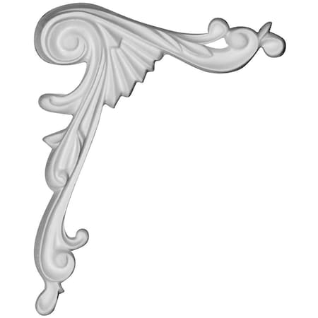 Ekena Millwork 4 3/4"W x 5 7/8"H x 7/8"P Loera Scroll Onlay, Left ONL05X06X01LO-L